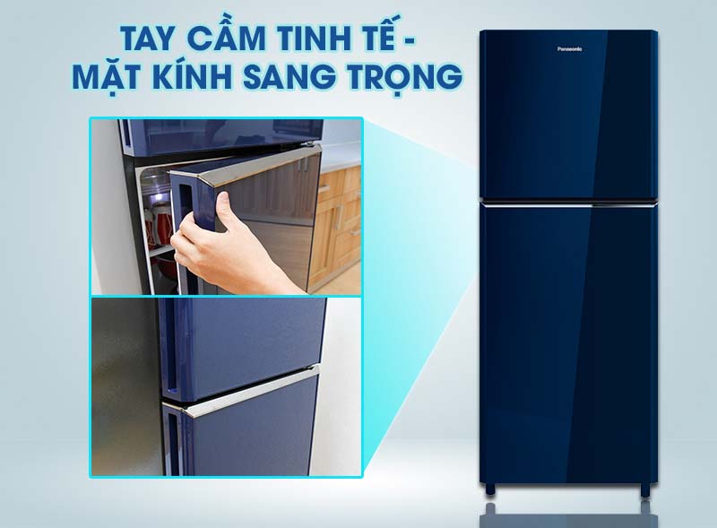 Thiết kế mặt kính và tay cầm sang trọng Thiết kế mặt kính và tay cầm sang trọng