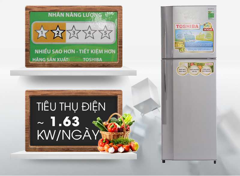 Với khả năng tiêu thụ khoảng 1.63 kW điện trong một ngày, tủ lạnh Toshiba GR-S25VPB tương đối tiết kiệm Với khả năng tiêu thụ khoảng 1.63 kW điện trong một ngày, tủ lạnh Toshiba GR-S25VPB tương đối tiết kiệm