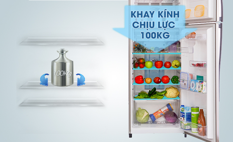 Trang bị khay kính chịu lực đến 100 kg Trang bị khay kính chịu lực đến 100 kg