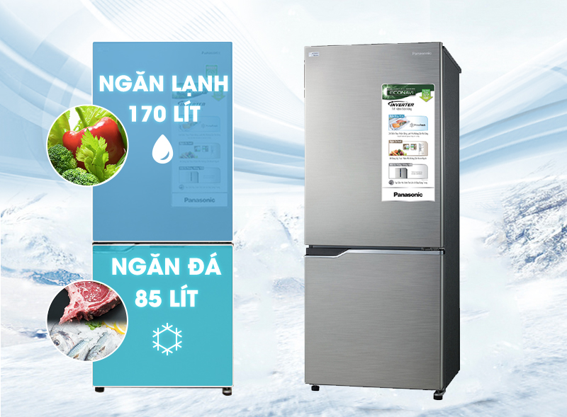 Tủ lạnh Panasonic NR-BV288QSVN 255 lít Tủ lạnh Panasonic NR-BV288QSVN 255 lít