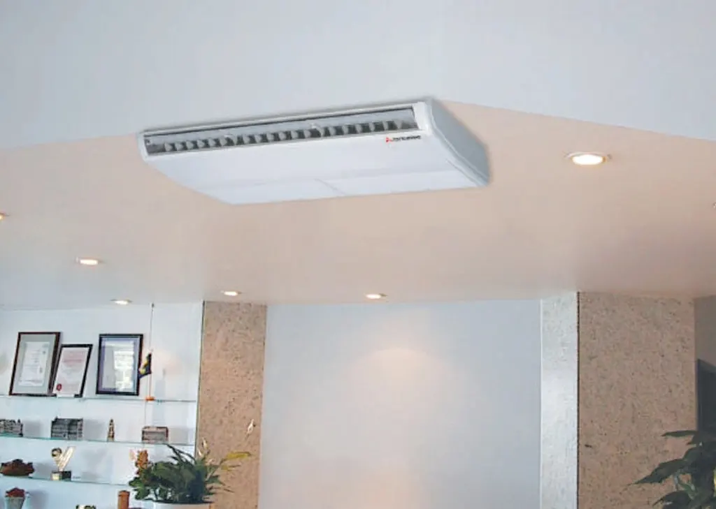 What merits do Mitsubishi Heavy ceiling-suspended air conditioners possess?