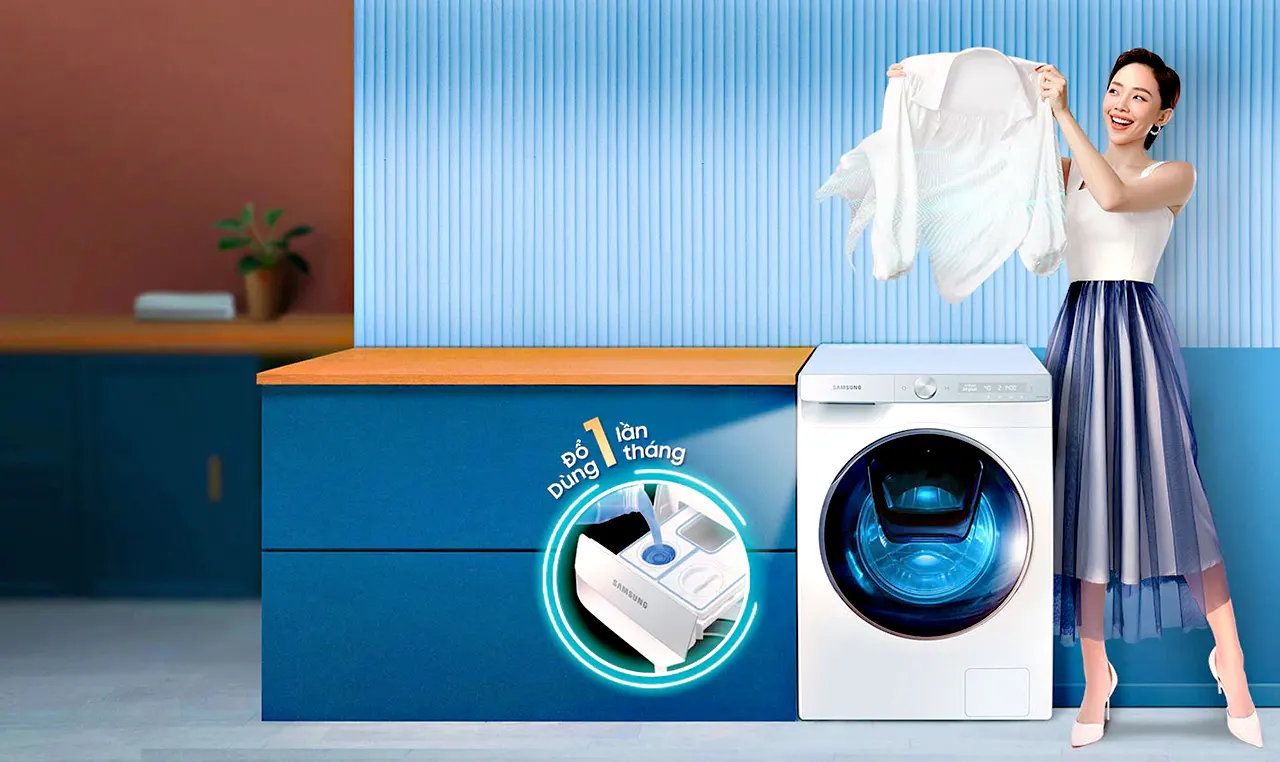 Đột phá công nghệ trí tuệ nhân tạo AI Ecobubble™ trên máy giặt Samsung