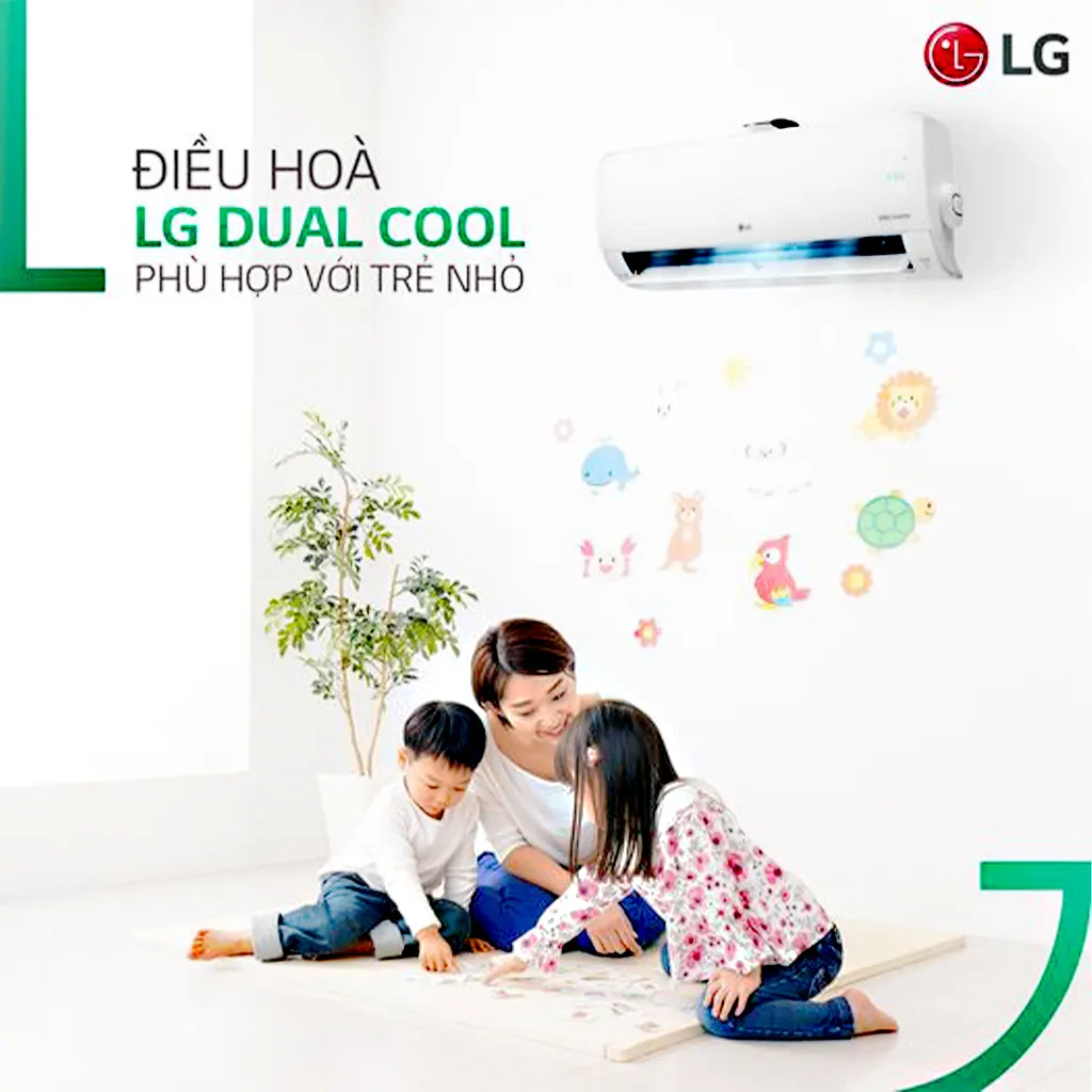 Máy lạnh LG Dual Cool bảo vệ hô hấp, sự lựa chọn tuyệt vời cho trẻ nhỏ