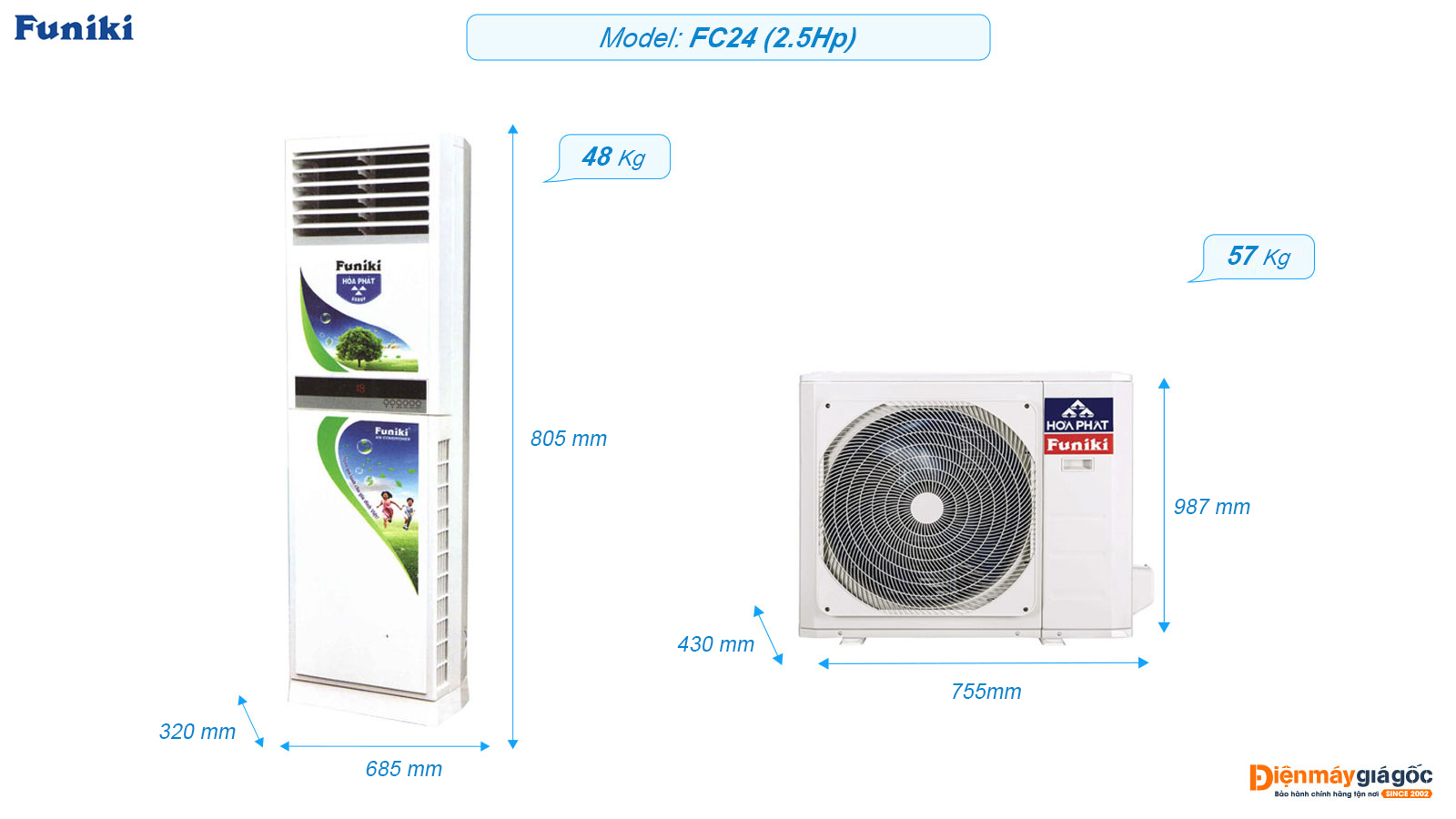 Máy lạnh tủ đứng Funiki FC24 (2.5Hp)