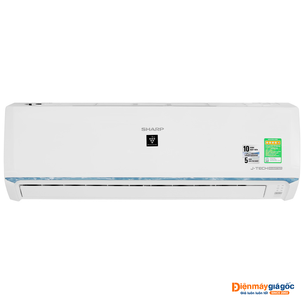 Sharp wall-mounted air conditioner inverter 1.5HP (12000Btu) AH-XP13BSW model 2024