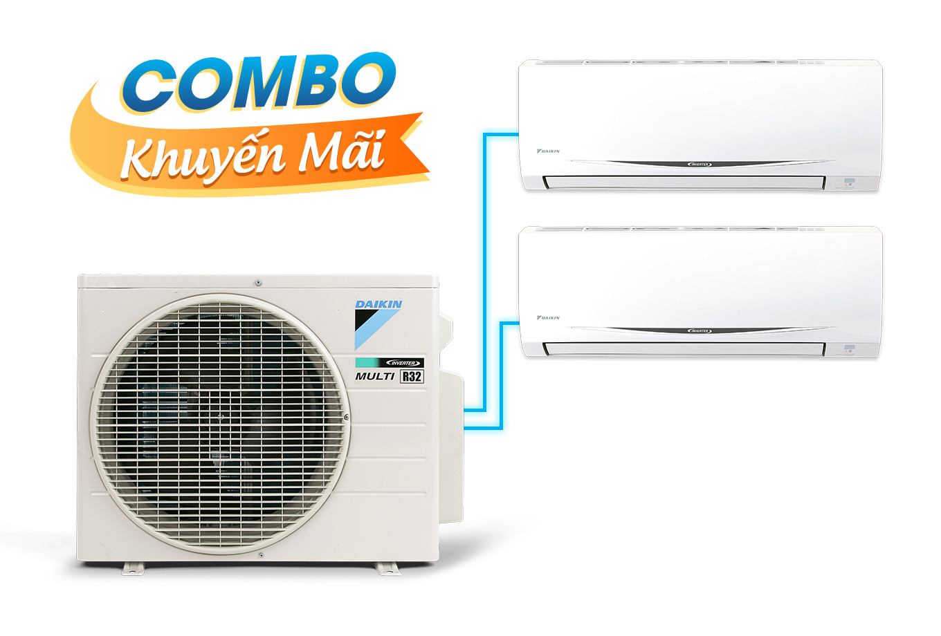 Daikin Multi S system air conditioner MKC70SVMV/CTKC35RVMV+CTKC35RVMV inverter (3.0Hp)