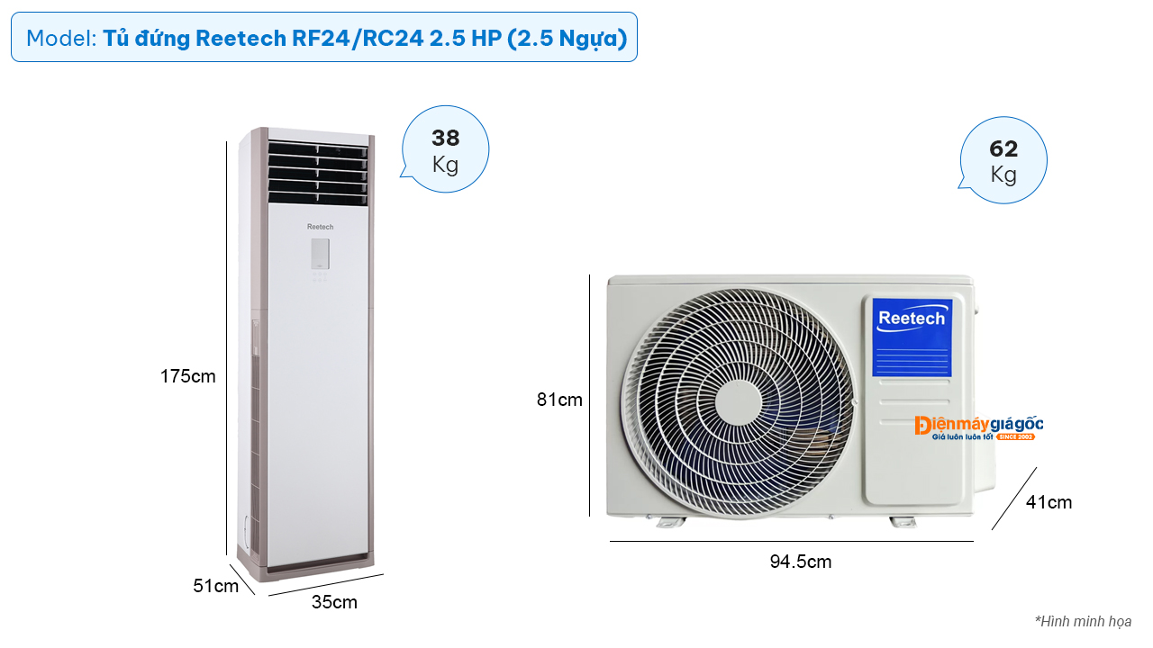 Reetech Floor standing air conditioning RF24/RC24 (2.5Hp)