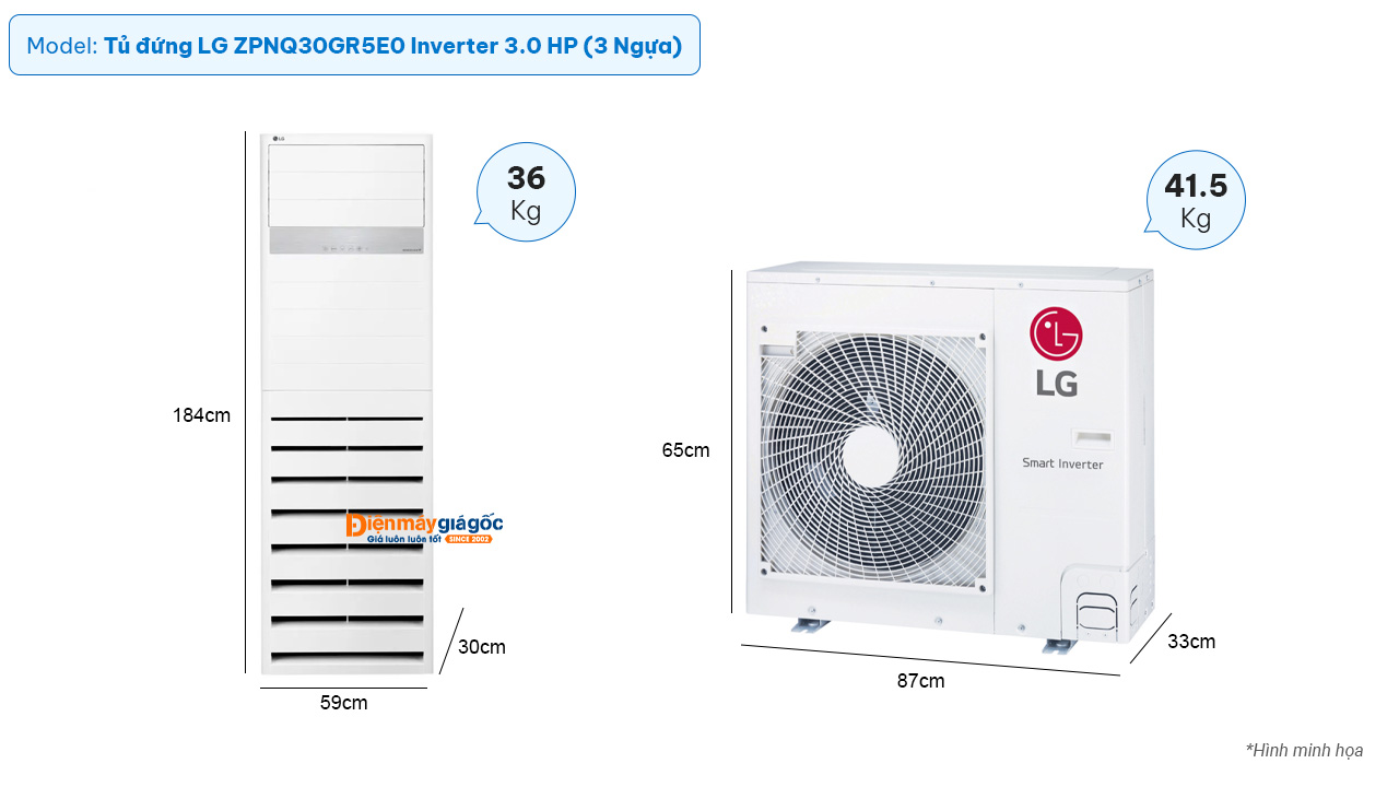 LG Floor Standing air conditioner ZPNQ30GR5E0 inverter (3.0Hp)