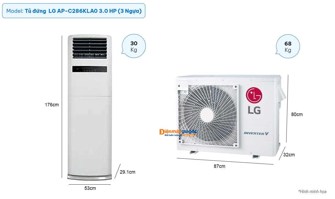 Máy lạnh tủ đứng LG AP-C286KLA0 (3.0Hp)