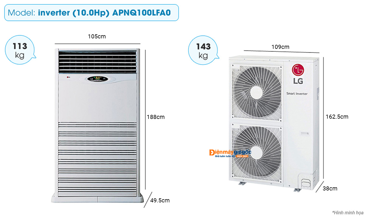 LG Floor standing air conditioning APNQ100LFA0 inverter (10.0Hp)