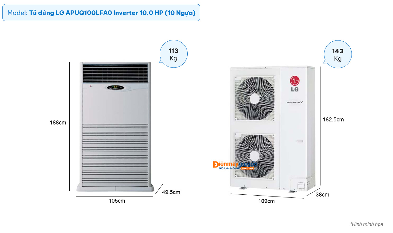 LG floor standing air conditioning APUQ100LFA0 inverter (10.0Hp)