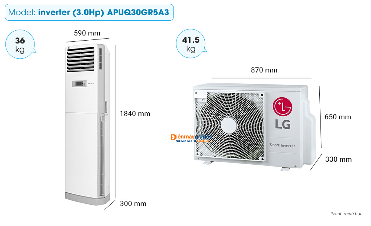 LG floor standing air conditioning APUQ30GR5A3 inverter (3.0Hp)