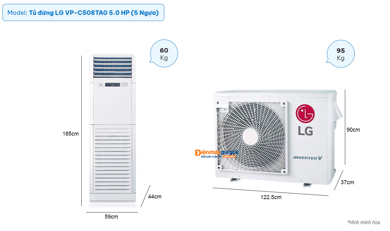 LG Floor standing air conditioning VP-C508TA0 (5.0Hp)