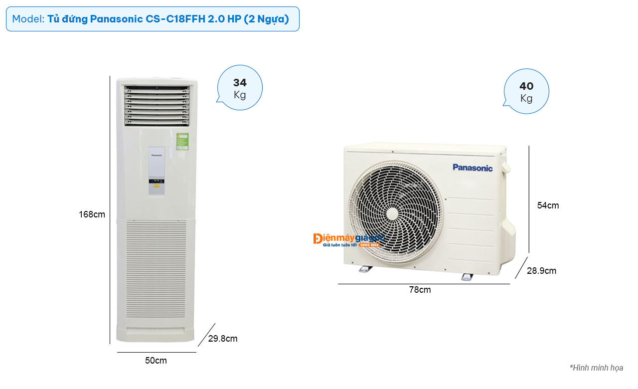 Panasonic floor standing air conditioning CS-C18FFH (2.0Hp)