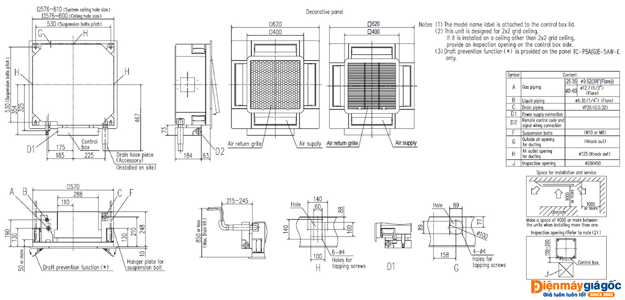 Điện máy giá gốc - Giá tốt - bảo hành chính hãng tận nơiMáy lạnh âm trần Mitsubishi Heavy FDTC25VH1 Inverter 1.0 HP (1.0 Ngựa)