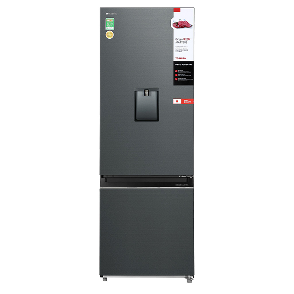 Toshiba Bottom Freezer Fridge 2-door Inverter 322 Liters GR-RB405WE-PMV(06)-MG