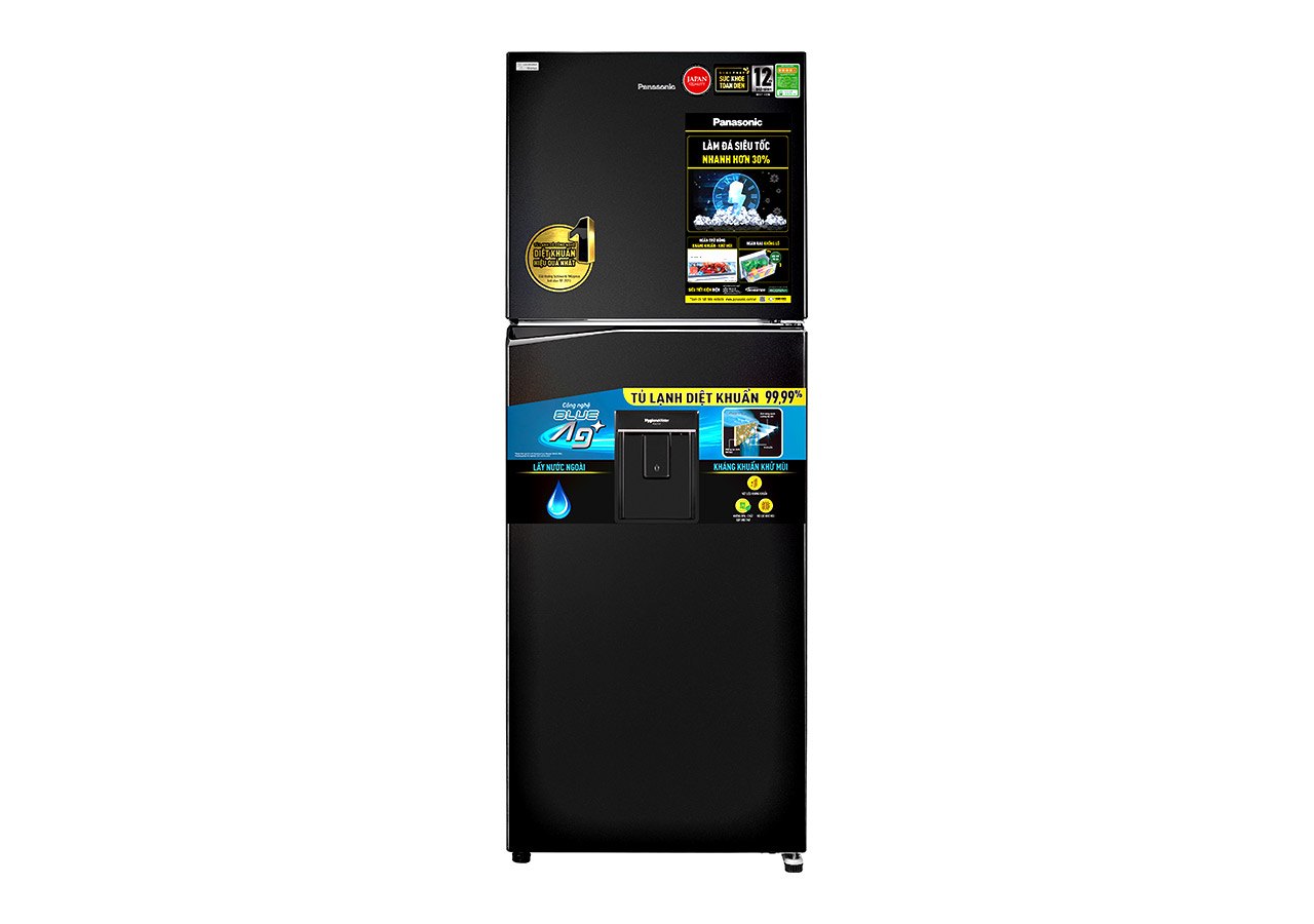 Tủ lạnh Panasonic ngăn đá trên 2 cửa Inverter 366 Lít NR-TL381GPKV