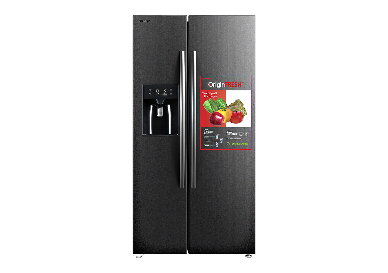 Tủ lạnh Toshiba Side by Side 2 cửa Inverter 493 Lít GR-RS637WE-PMV(06)