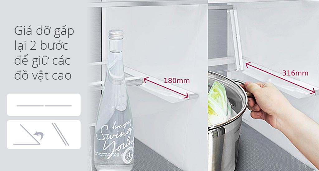 Tủ lạnh LG ngăn đá dưới 2 cửa Inverter 454 lít GR-D405PS
