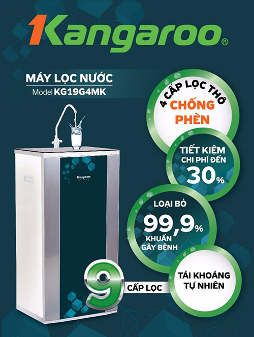 Máy lọc nước Kangaroo KG19G4MK vỏ VTU