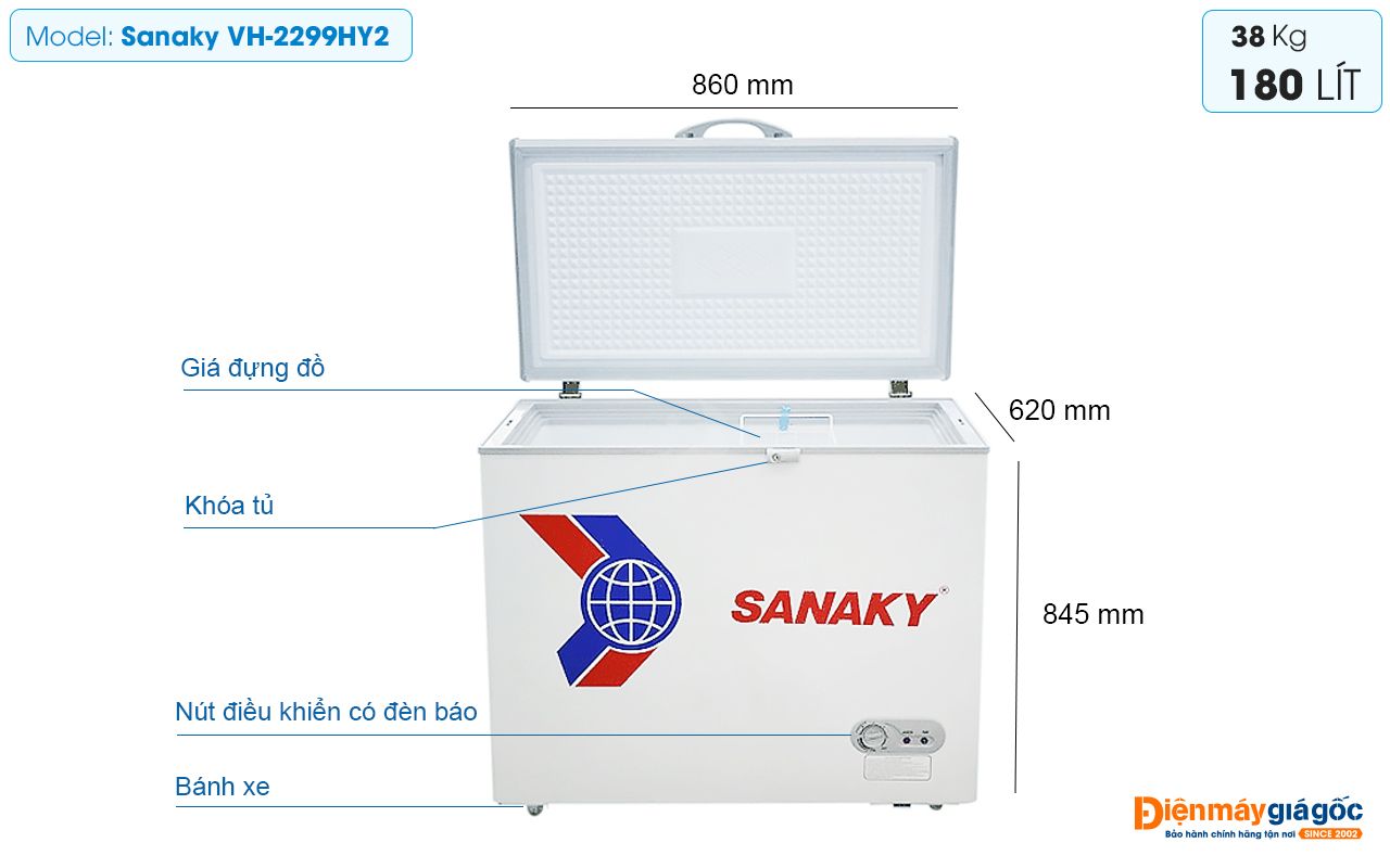 Tủ đông Sanaky Inverter VH-2899W3 - SANAKY Việt Nam