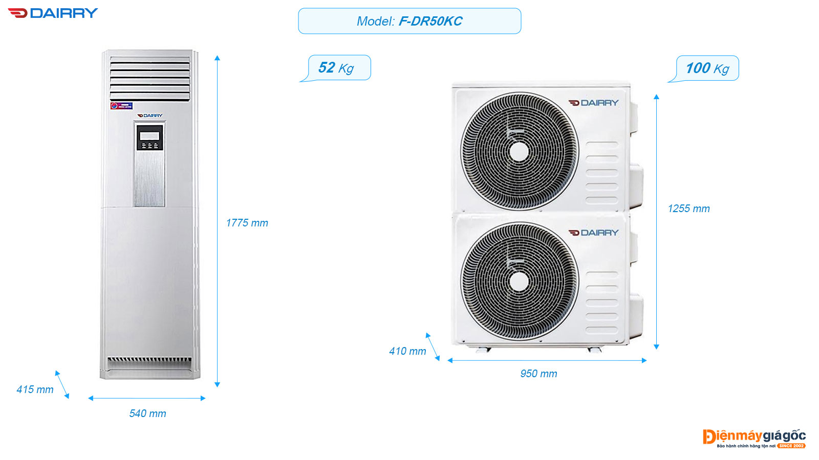 Dairry floor standing air conditioning F-DR50KC (5.0Hp)