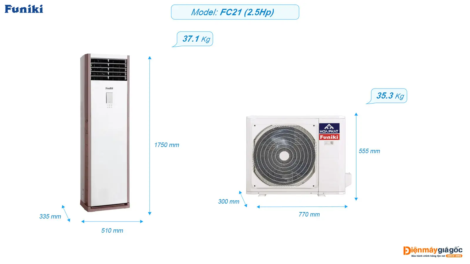 Máy lạnh tủ đứng Funiki FC21 (2.5Hp)