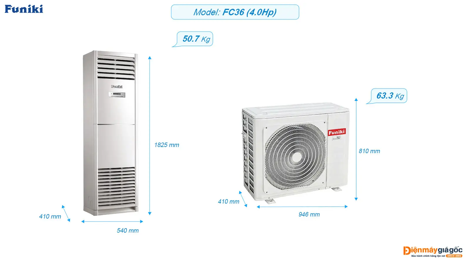 Máy lạnh tủ đứng Funiki FC36 (4.0Hp)