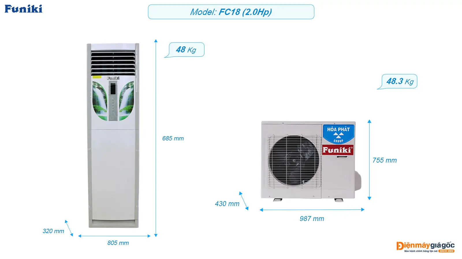 Máy lạnh tủ đứng Funiki FC18 (2.0Hp)
