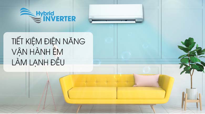 Công nghệ DC Hybrid Inverter - Máy lạnh Toshiba Inverter 1.5 HP RAS-H13J2KCVRG-V Mẫu 2019
