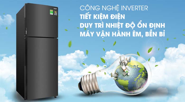 Công nghệ Inverter - Tủ lạnh Aqua Inverter 235 lít AQR-T249MA PB