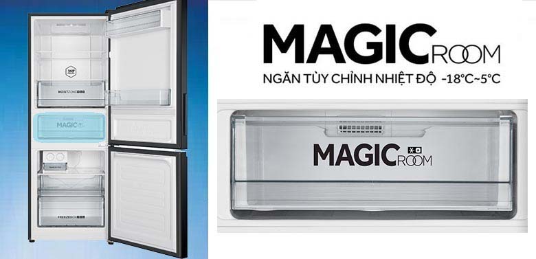 Ngăn Magic Room - Tủ lạnh Aqua Inverter 260 lít AQR-IG298EB GB