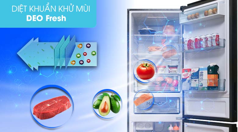 Kháng khuẩn khử mùi Deo Fresh - Tủ lạnh Toshiba Inverter 305 lít GR-AG36VUBZ
