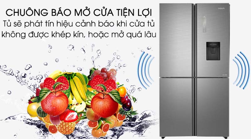 Tủ lạnh Aqua Inverter 456 lít AQR-IGW525EM GD - Kiểm soát với chuông báo mở cửa