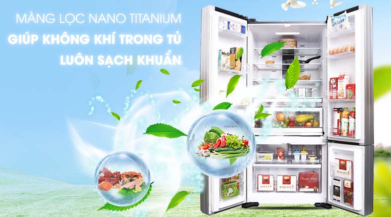 Bảo vệ cho sức khỏe nhờ công nghệ Nano Titanium - Tủ lạnh Hitachi Inverter 587 lít R-WB730PGV6X GBK