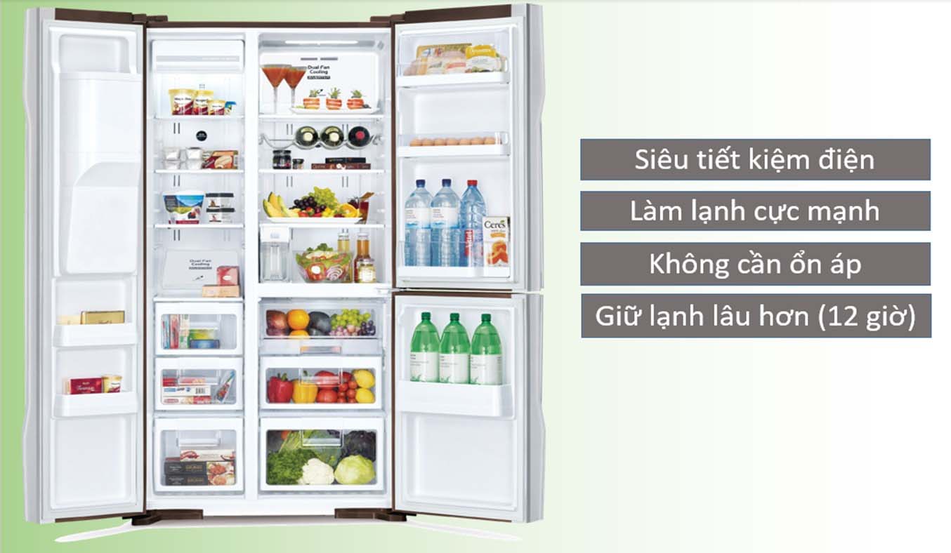 Tủ lạnh lấy đá ngoài Hitachi có nhiều ưu điểm vượt trội