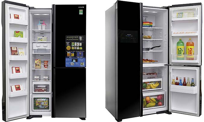 Tủ lạnh Hitachi Inverter 600 lít R-FM800PGV2 (GBK) nhiều tiện ích