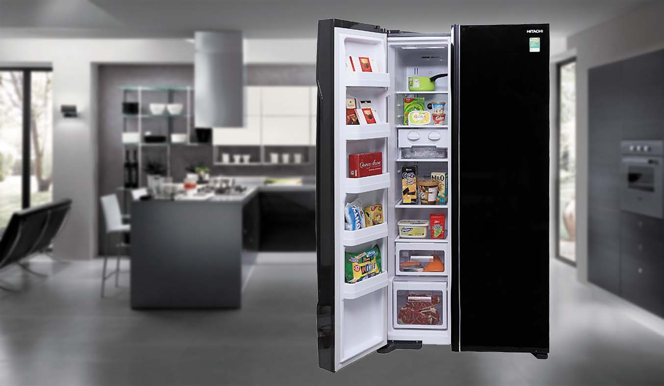Tủ lạnh Hitachi Inverter 605 lít R-FS800PGV2 (GBK) siêu tiết kiệm điện