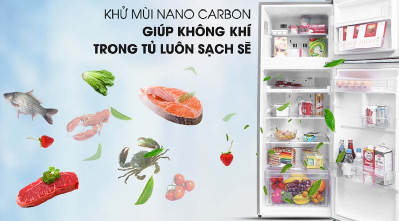 Tủ lạnh LG Inverter 209 lít GN-M208PS - Khử mùi mạnh mẽ nhờ công nghệ Nano Cacbon