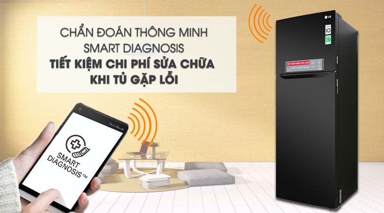 Chẩn đoán lỗi thông minh - Tủ lạnh LG Inverter 315 lít GN-M315BL