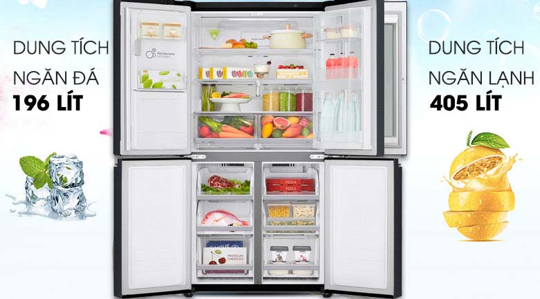 Thoải mái trữ đồ với sức chứa lên tới 601 lít - Tủ lạnh LG Inverter InstaView Door-in-Door 601 lít GR-X247MC