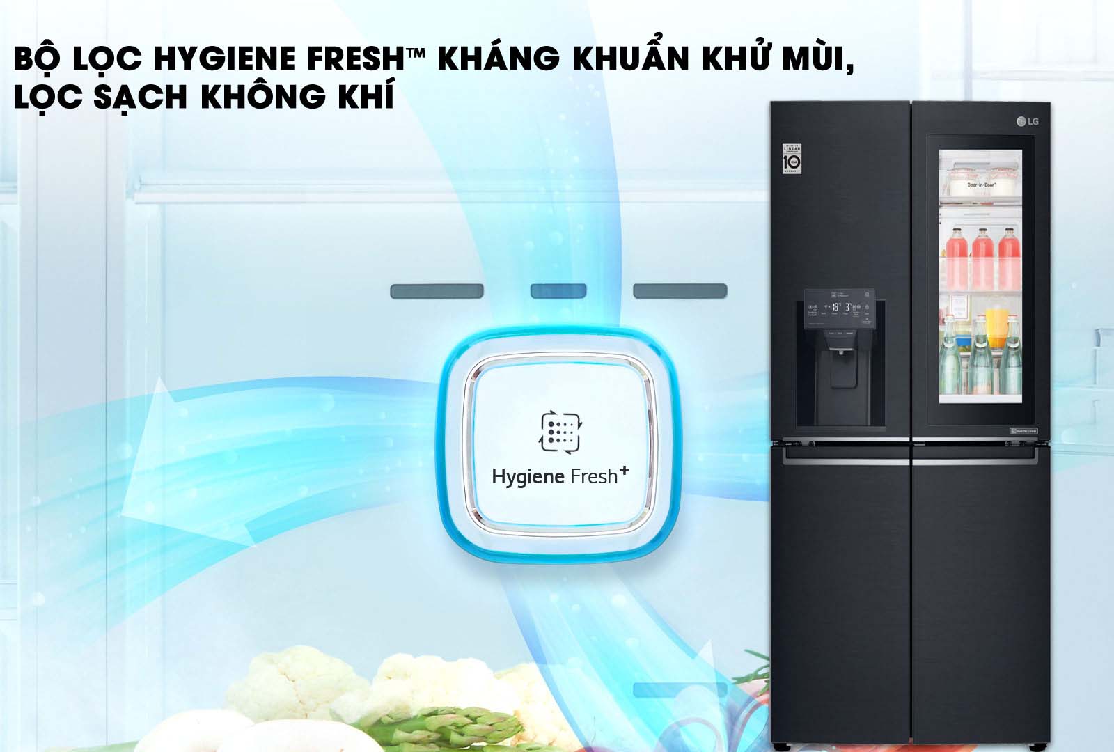 Công nghệ Hygiene Fresh - Tủ lạnh LG Inverter InstaView Door-in-Door 601 lít GR-X247MC