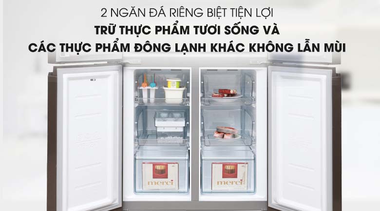 Tủ lạnh Midea MRC-626FWEIS - Ngăn đông riêng biệt