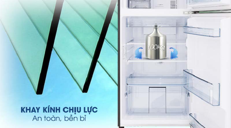 Khay chứa thiết kế chịu lực tốt, giúp bạn an tâm khi sử dụng - Tủ lạnh Panasonic Inverter 234 lít NR-BL267PKV1