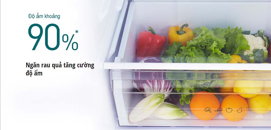 Tủ lạnh Panasonic NR-BV360QSVN dung tích 322 lít Thoải mái bảo quản thực phẩm