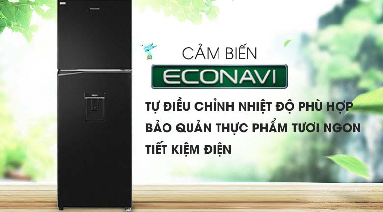 Cảm biến Econavi - Tủ lạnh Panasonic Inverter 326 lít NR-BL351WKVN