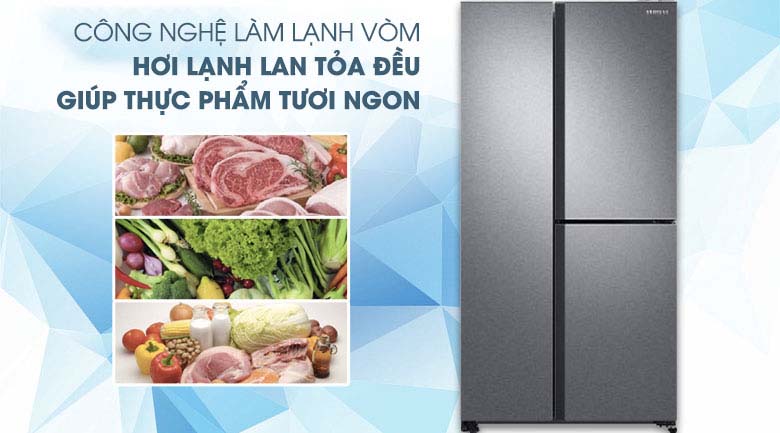 Công nghệ làm lạnh vòm - Tủ lạnh Samsung Inverter 634 lít RS63R5571SL/SV