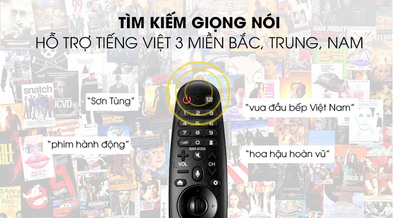Smart Tivi OLED LG 4K 65 inch 65B9PTA có hỗ trợ tìm kiếm bằng giọng nói bằng tiếng Việt