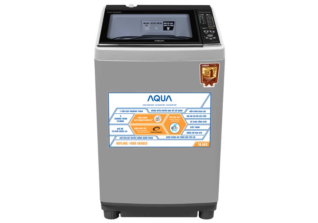 Máy giặt Aqua lồng đứng 10.5 Kg AQW-FW105AT