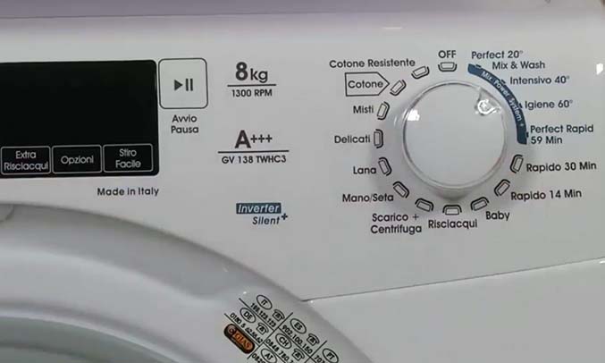 Máy giặt 8 kg Candy GSV 138DH3-S khối lượng lớn